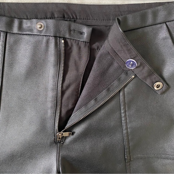 David Lerner NY Faux Vegan Leather Dress Pant Straight Leg  Ankle Pant Small - Picture 5 of 12